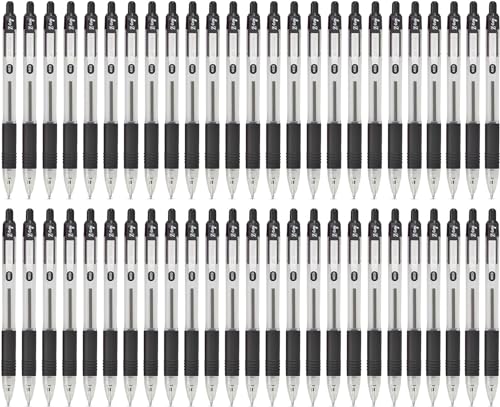 ZEBRA Z GRIP Black Ballpoint Pens, Retractable with smooth ink, comfortable grip and pocket clip reliable biro medium point 50 pack of black