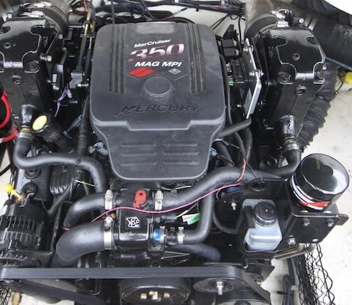 5.0L 5.7L 6.2L MAG MPI 350 w/BRAVO Mercruiser Quicksilver OEM Service Kit; Fuel & Oil Filter(s), Impeller, & AC Delc Spark Plugs - Master kit includes Distributor Cap/Rotor & Plug Wires