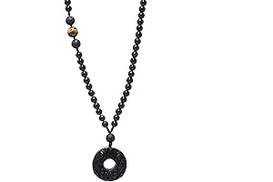 Triple Protection Black Obsidian Necklace For Men