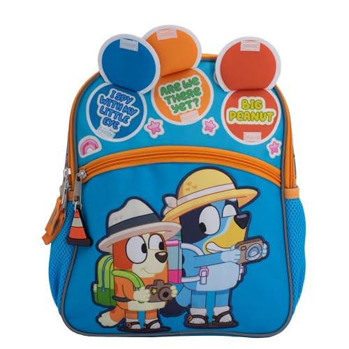 Image of AI ACCESSORY INNOVATIONS Bluey Interactive 12 inch Mini Backpack For Kids, Bluey & Bingo School Bag for Pre School & Kindergarten, Blue
