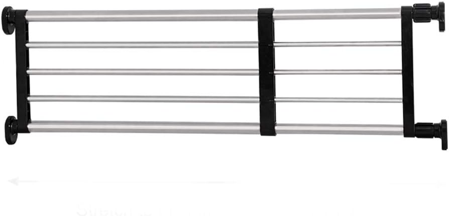 BAOYOUNI Expandable Closet Shelf Tension Rod Clothes Hanger Storage Rack Adjustable DIY Shelving Unit Cabinet Kitchen Bathroom Divider Separator Organizer, Black