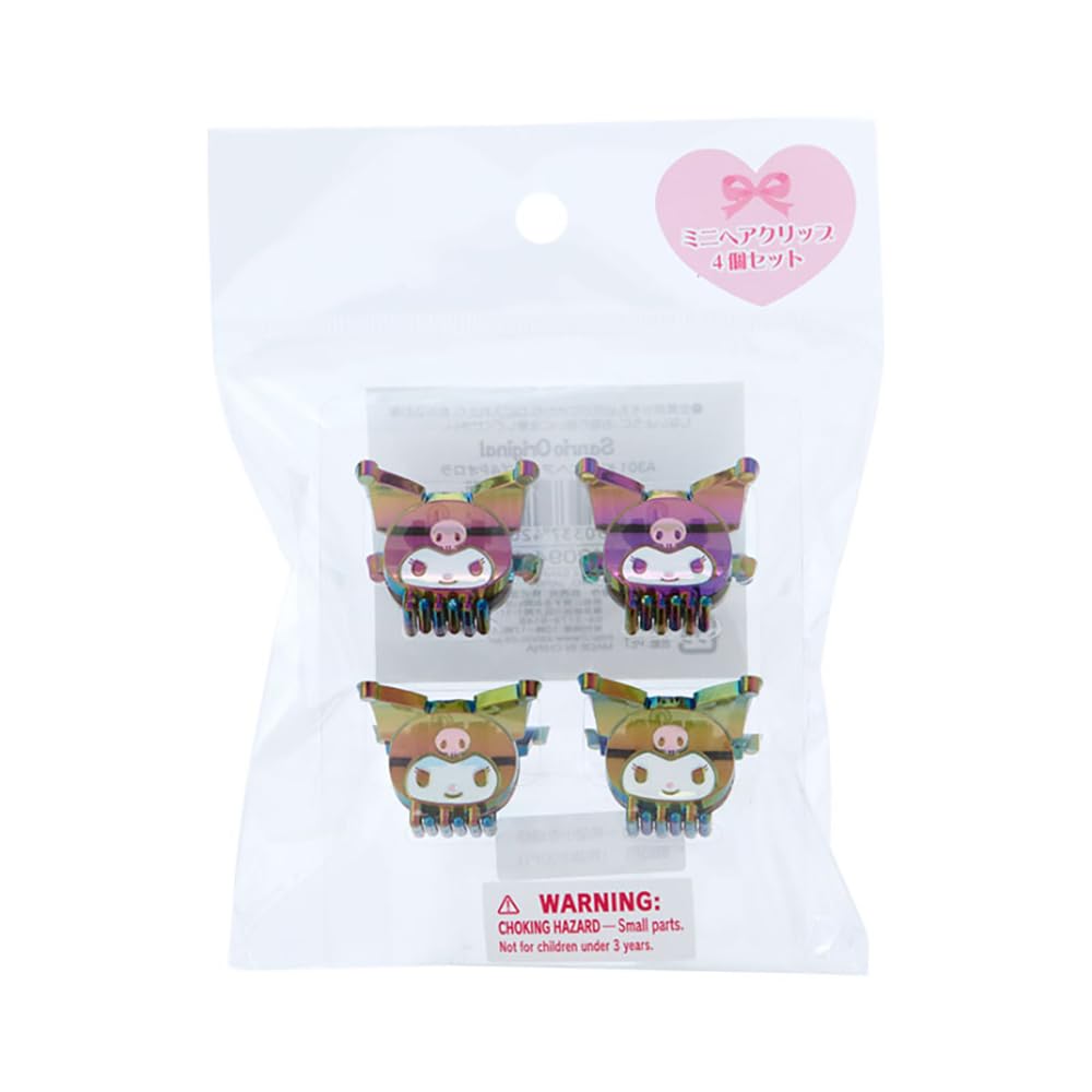Sanrio 420948 Mini Hair Clips, Set of 4, Aurora, Kuromi, Kuromi Character : Toys & Games