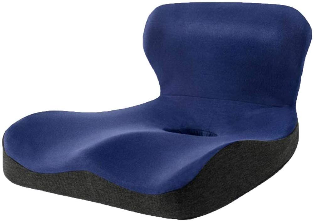 Cojín de asiento de espuma viscoelástica, almohadilla ortopédica de alivio de coxis para alivio de presión y comodidad