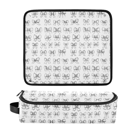 Set de lazos con bolsa de viaje, tapete resistente al calor para planchas, rizadores y accesorios para el cuidado del cabello miniatura 3