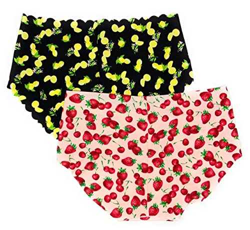 Victoria's Secret No-Show Hipster Hiphugger Panty, Black Lemons/Pink Cherries, X-Large - Image 3
