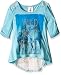 Beautees Girls' Elbow Slv. Top W/Elephant Scrn