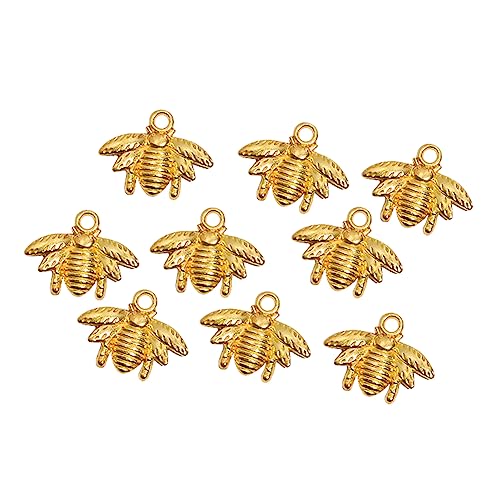 Lot de 100 Petites Breloques en Alliage en Forme d'abeille en métal pour Loisirs créatifs, Porte-clés, décoration de Collier Vintage - Doré