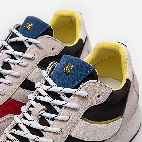 Image of ELHANN.H The SJ601 is a Trainer with a Vintage Vibe. Like All Our Sneakers, Its mesh and Nylon Upper, Premium Suede, give it a Unique Style.Multico Size 11