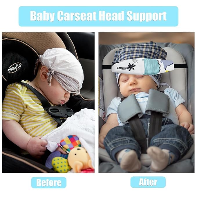 Soporte para cabeza de bebé 2 piezas para asiento auto miniatura 4