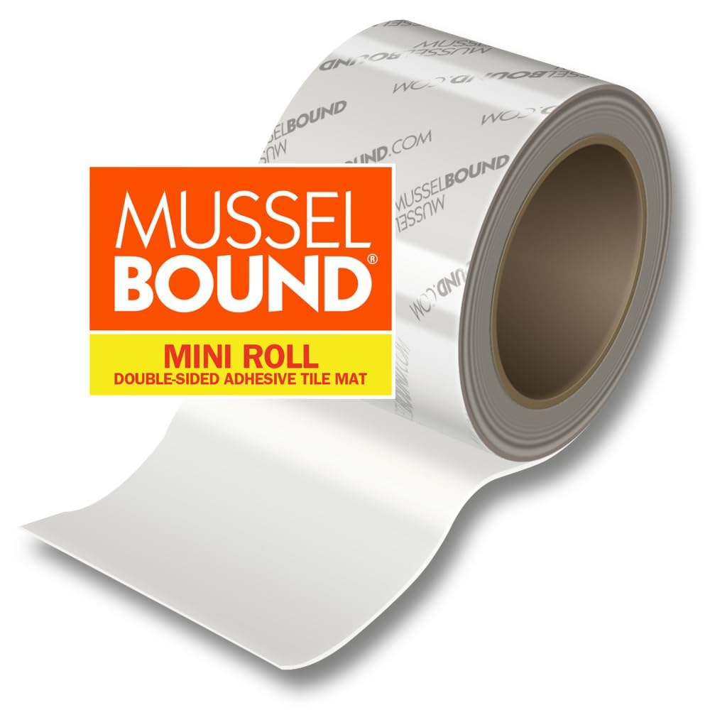 MusselBound® Adhesive Tile Mat - MINI ROLL - Easy Installation for Small and Tight Spaces. The Clean, Easy, No-Stress Way to Install Real Wall Tile