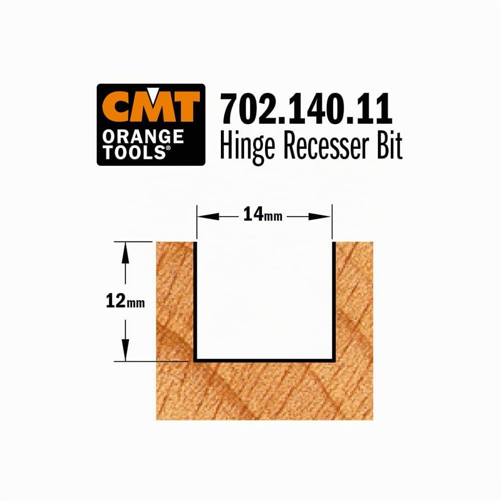 CMT Orange Tools 702.140.11 - Fresa para pernios s 6 d 14x12.7x57.15