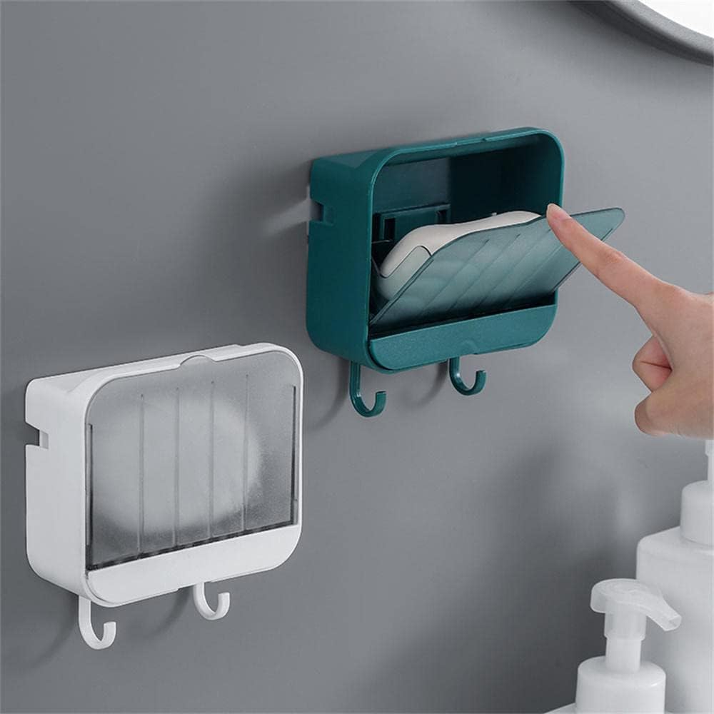 jabonera, Jabonera Vertical Antipolvo c/Tapa/desagüe, Colgar en la Pared c/2