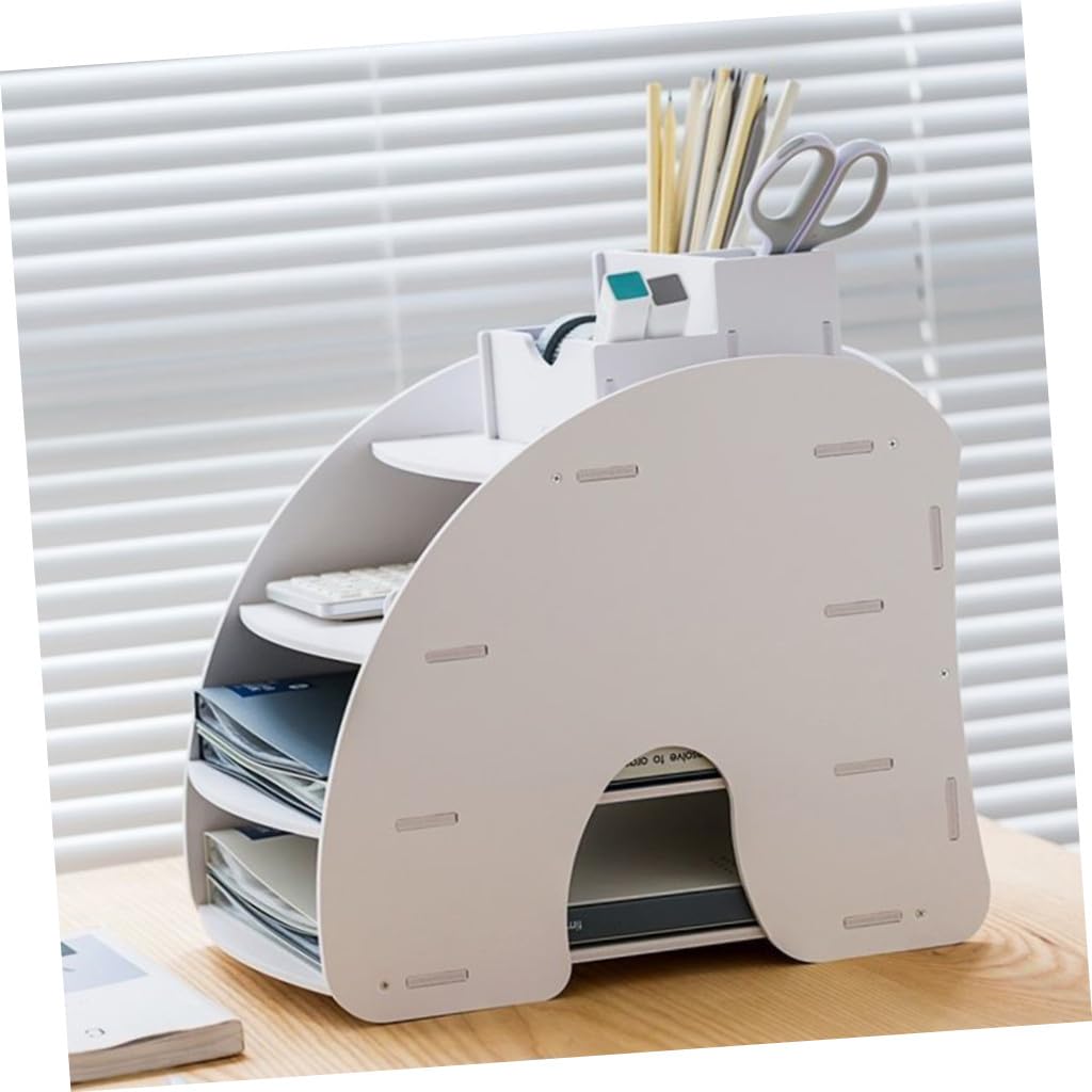 Organizer per Scrivania Multifunzione Base Stabile Portadocumenti Holder per e Scuola Design e Spazioso per Documenti e Scolastico