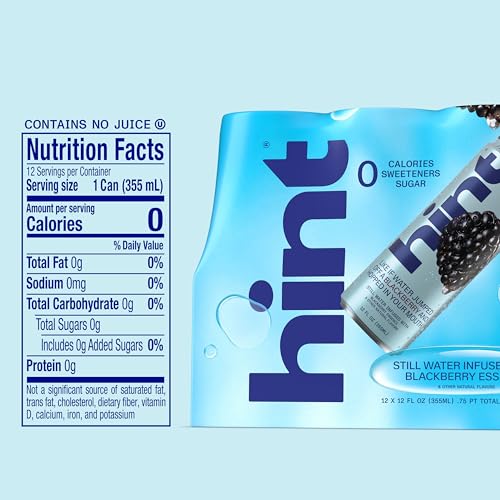 Image of Hint Canned Water Zero Sugar 0 Calories - Blackberry (12 pack)