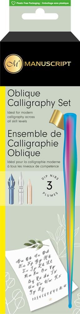 MANUSCRIPT Modern Calligraphy Oblique Pen Set - Rainbow Metallic