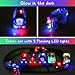 Tracks Cars Magic Light Up Track Cars Toy Glow in The Dark for 3 4 5 6 7 8 Kids Boy Girl, Race Cars with 5 LED Flashing Light Battery Operated Vehicle Compatible w/Most Tracks (4Pcs)