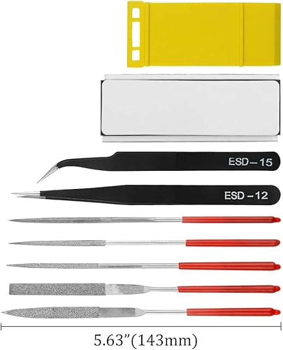 Miniatura 5 de XINGYHENG Juego de 27 herramientas básicas de modelador para Gundam Kit de herramientas con caja de plástico para ensamblar modelo, automóvil,