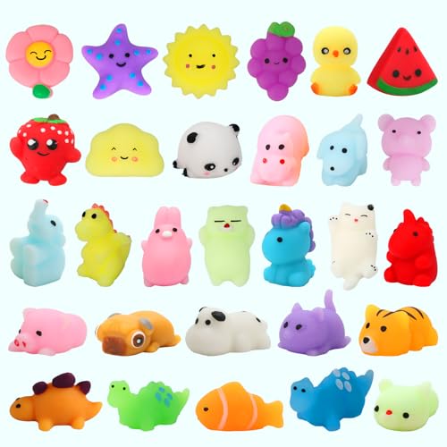 30 Pack Squishy Toys, Kawaii Squishies Party Favors for Kids 4-8 8-12 Treasure Box Toys for Classroom Birthday Xmas Gifts Goodie Bag Mini Animals Mochi Squishy Stress Relief Sensory Toys Random - Image 3