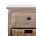 SAFAVIEH American Homes Collection Herman Whitewash Wicker Basket Storage Unit