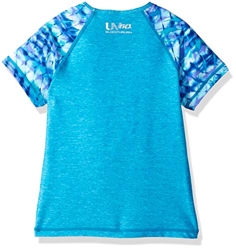 Speedo Girls Printed Short Sleeve Rash Guard Shirt2