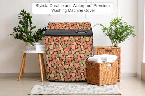 Image of Stylista Washing Machine Cover Compatible for Whirlpool 10.5 kg semi Automatic ACE 10.5 XL Abstract Multi Color