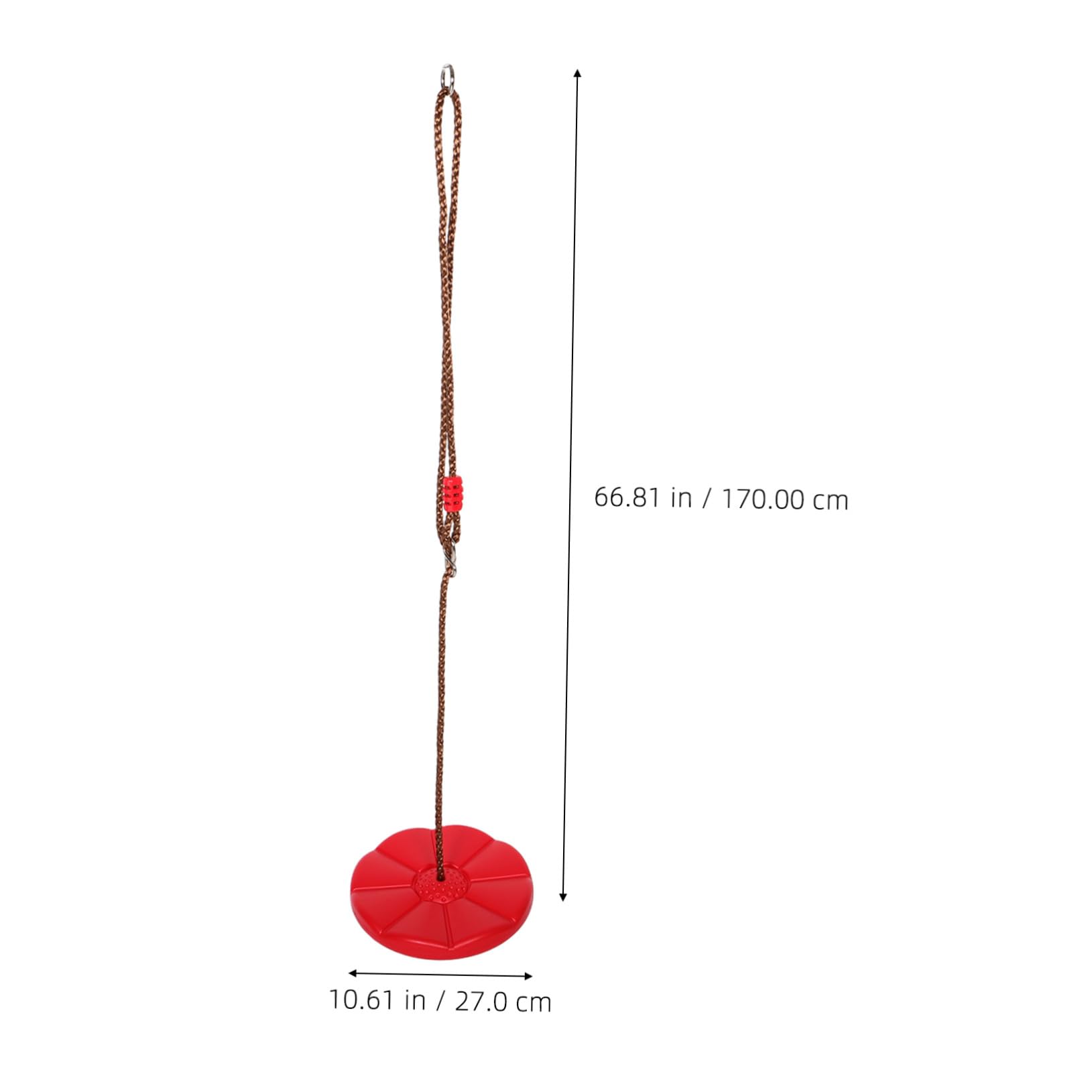Petal Outdoor Tree Swing Set for Plastic Disc Swing with Adjustable Height Easy Installation Backyard Playground Equipment for Children