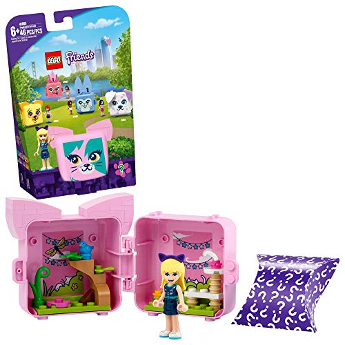 LEGO Friends Stephanieâ€™s Cat Cube 41665 Building Kit; Kitten Toy for Kids with a Stephanie Mini-Doll Toy; Cat Toy Makes a Creative Gift for Kids Who Love Portable Playsets, New 2021 (46 Pieces)