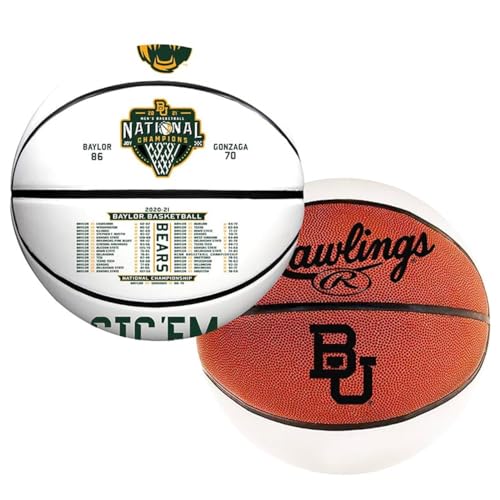 NIKCO SPORTS Baylor Bears 2021 National Champions Basketball | Limited Edition of 2,021 | Official NCAA College Championship Collectible Gift Fan Memorabilia with Certificate of Authenticity