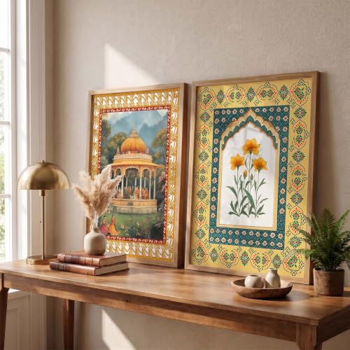 Image of Kotart Traditional Indian Wall Art Paintings for Living Room | Framed Wall Painting for Home Room Bedroom Office Decor | Paintings Home Decoration | Poster With frames | Painting Decoration (Art 6, (35x37 Inch), Framed)