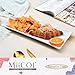 Miicol Porcelain Serving Platters Set of 3, Large Serving Trays 14 Inch, White Rectangle Plates, Ceramic Serving Dishes for Party, Restaurant, Buffet, Steak, Dessert, Salad, Fruit, Microwave Safe