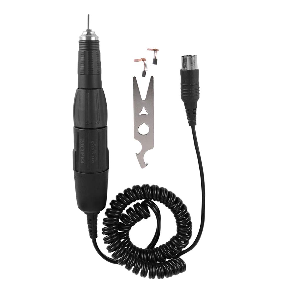 Vendite Pazze Manipolo per smalto ad alta resistenza con design a penna 102L2,35mm, impugnatura per trapano per unghie, resistente all'usura Comodo per il salone professionale faidate(black)