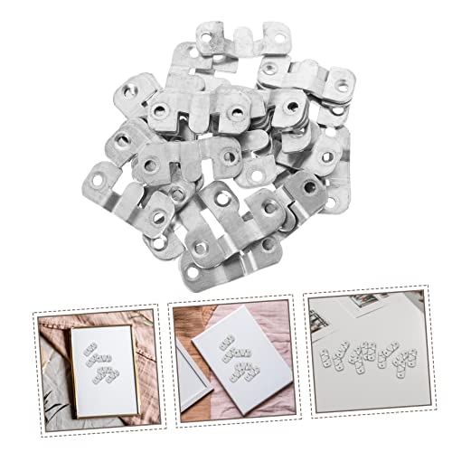 Image of 15pairs Mirror Buckle Interlocking Hangers Picture Frame Hooks for Wall Mounting Wall Hangers Shelves