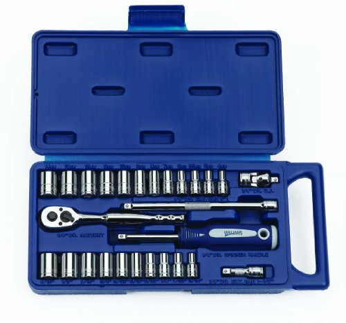 Williams 50672 1/4 Drive Socket and Drive Tool Set, 27-Piece