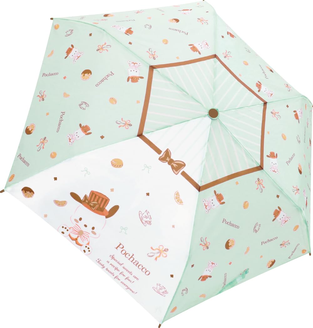 Sanrio Pochacco Hat Folding Umbrella 21in Kids Safe Straw Design Japan