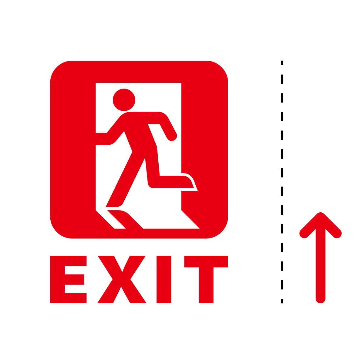 Amazon.co.jp: 非常口 EXIT 出口 避難口 案内 シール ステッカー