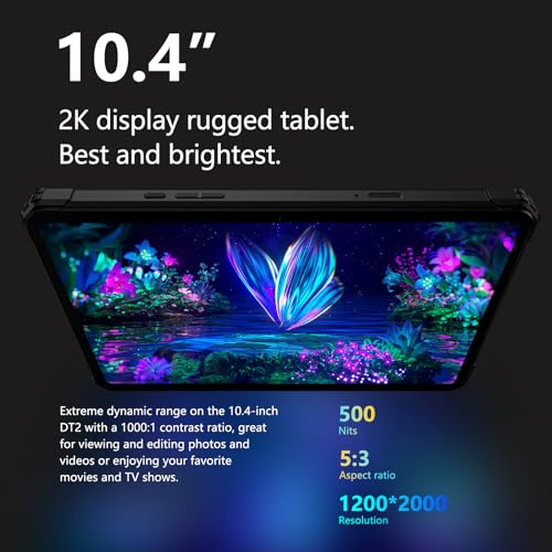 Image of FOSSiBOT DT2 10.4in Waterproof Tablet,20GB+256GB Rugged Android Tablet 22000mAh 66W Rapid Charging Android 13 Tablets 2K Display4G LTE /WiFi 6 Tablet G99 Chip /64+32MP /IP68 /IP69K /Fingerprint /Face Unlock