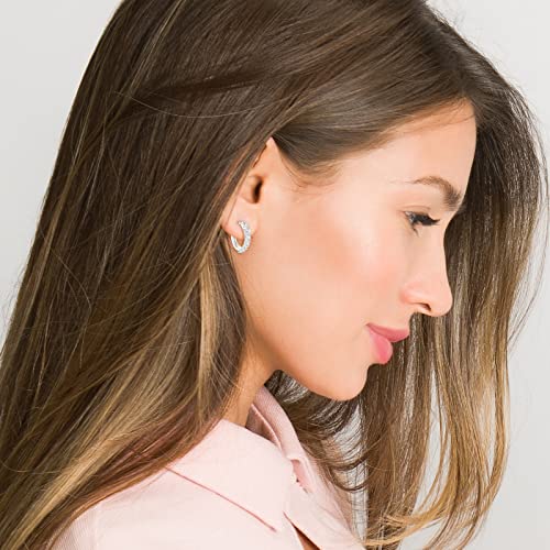 Hypoallergenic Cubic Zirconia Hoop Earrings for Women 925 Sterling Silver Huggie Hoops Earrings CZ Earrings Jewelry Gifts2