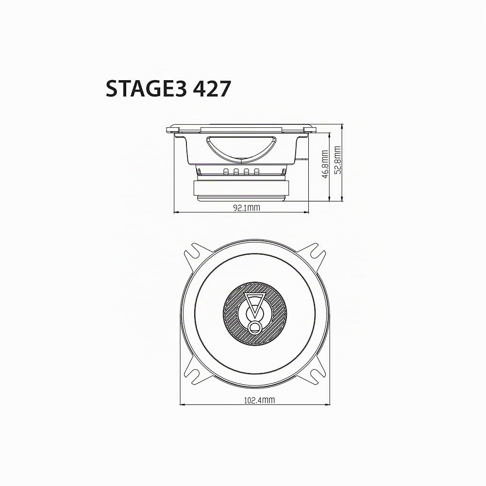 JBL Stage3 427 2-Wege Auto Lautsprecher Set 150 Watt 10 cm