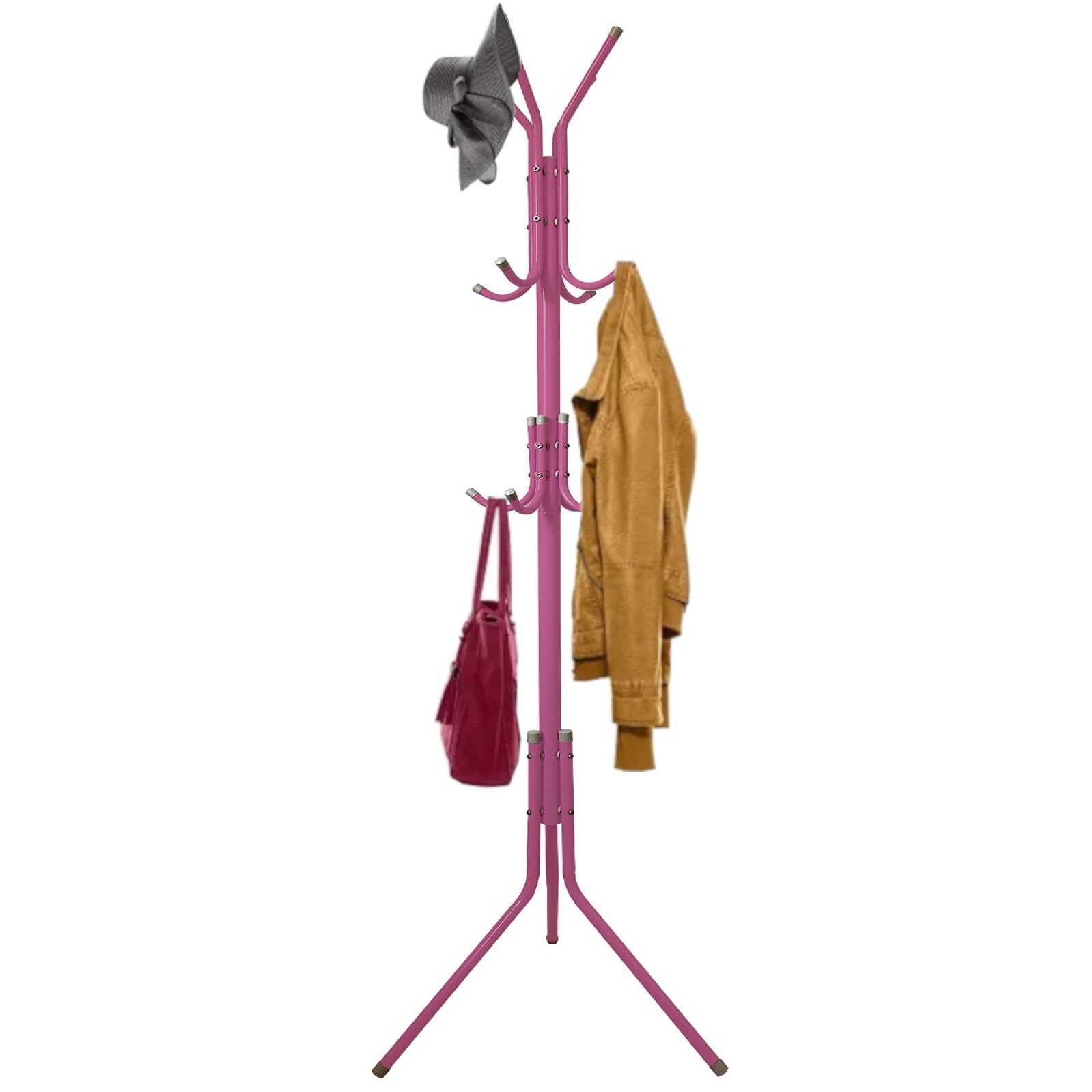 X CLICK Metalen standaard voor kleding, tassen, mantels, met 12