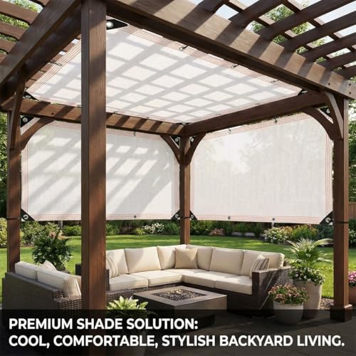 Bâche coupe-vent en maille avec œillets protection UV blanc - 5