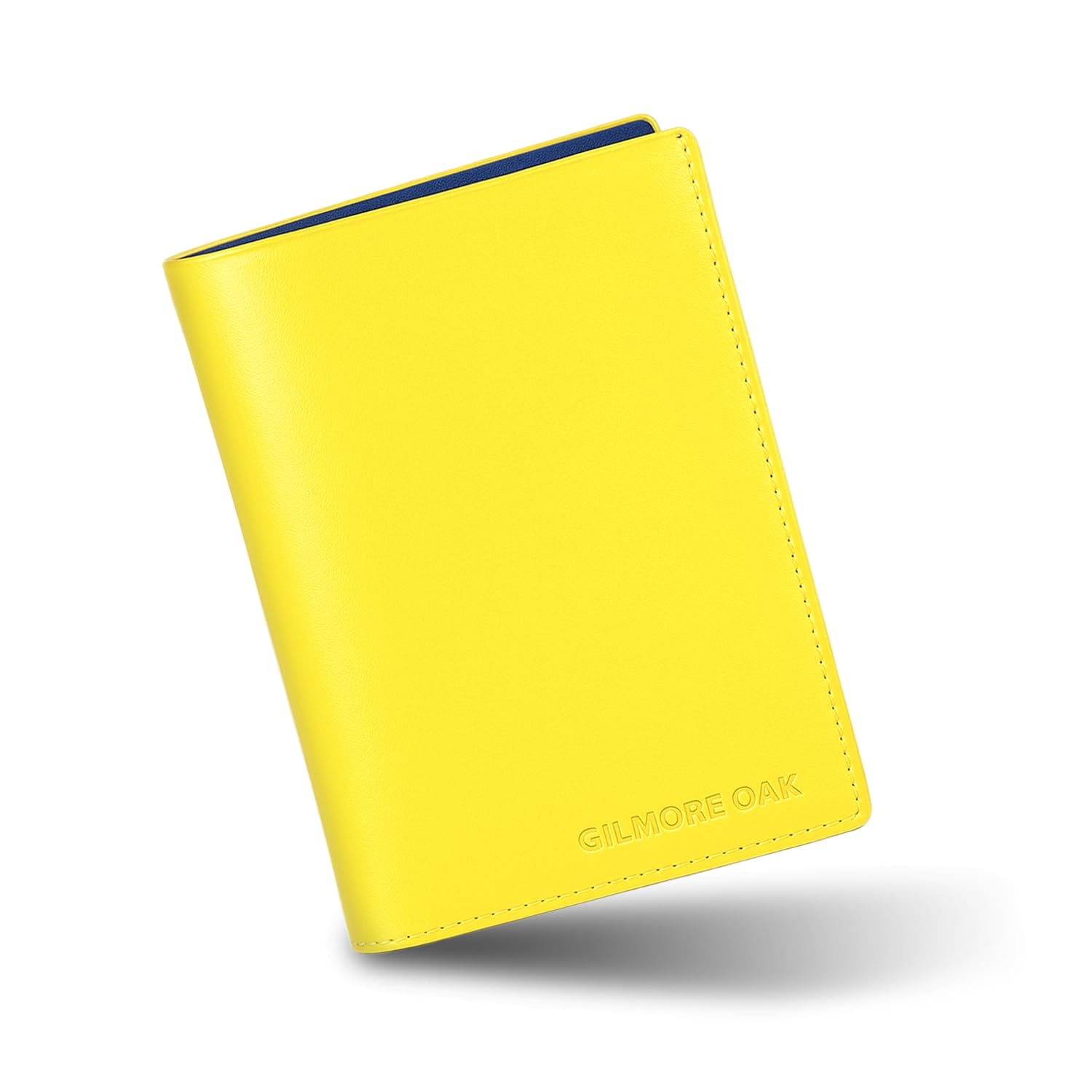 Gilmore Oak Carbon Passport Holder, Portable Universal Passport Cover for Men & Women, PU Material Airplane Travel Wallet Case Organiser for Passport Credit Cards Boarding Passes (Yellow)-image-13