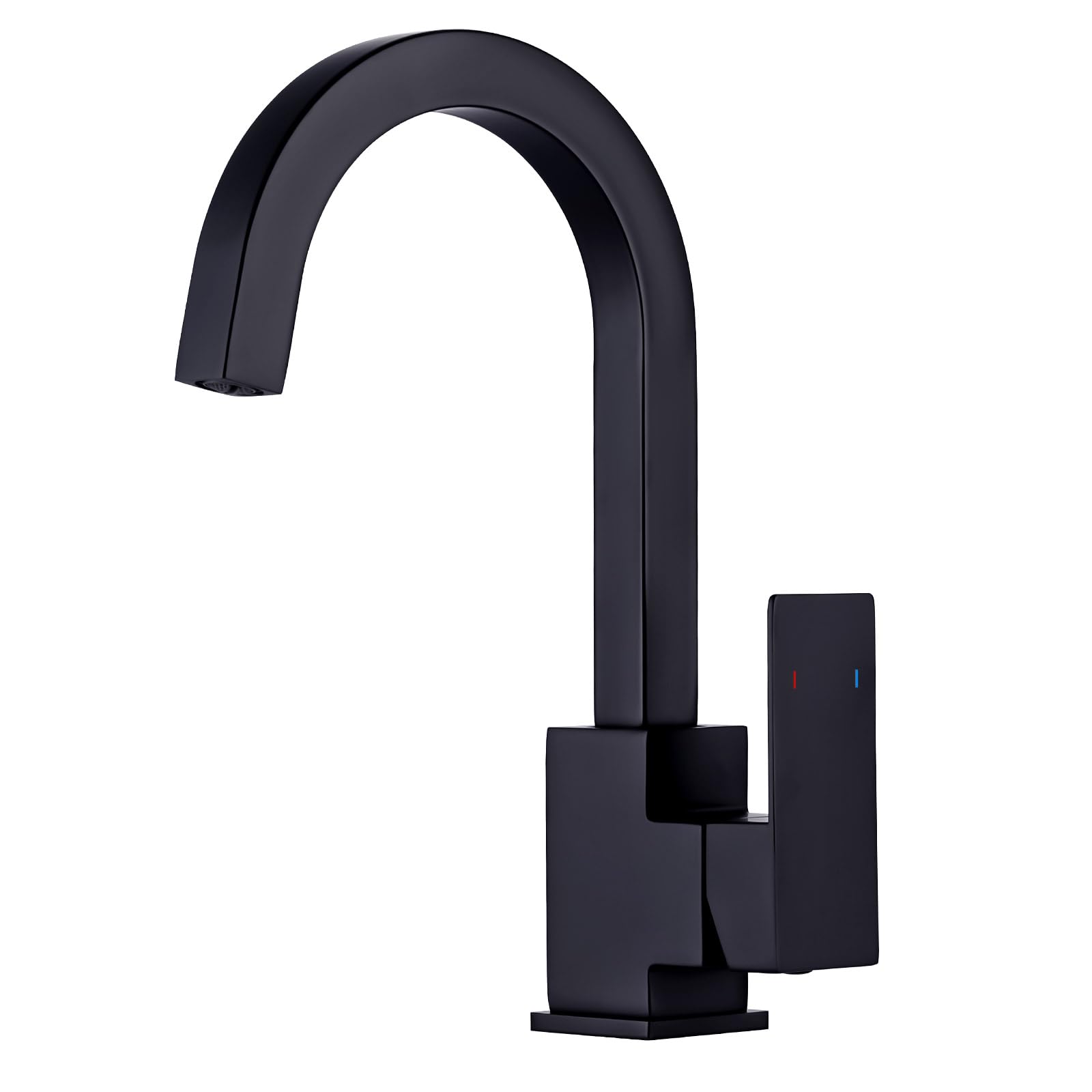 iVIGA Rubinetto da cucina, girevole a 360°, rubinetto da cucina ad alta pressione, in acciaio inox, per cucina, camper, bagno(Nero)