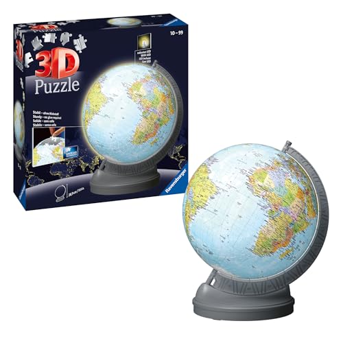 Ravensburger 3D Puzzle 11549 - Globus mit Licht - 540 dreidimensionale...