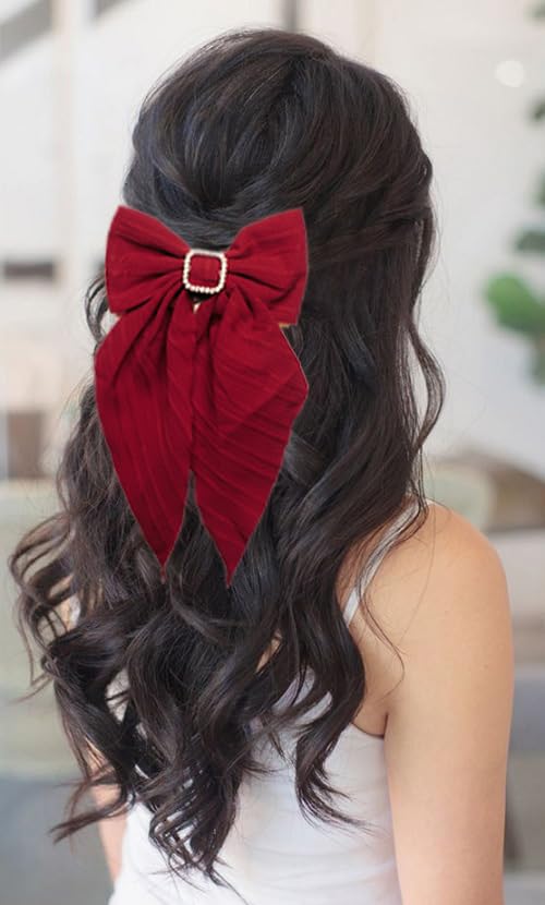 Stain Bridal Hair Bow Clips for Women and Girls - Trendy Bow Hair Clips for Women, Adorable Bow Clips for Girls - Elevate Your Style with Our Unique Designs- 8 INCH (Baby Pink) (B0D26FF1ZV) Amazon Price History, Amazon Price Tracker