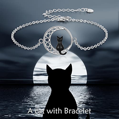 Image of CRMAD Moonstone Moon /star /daisy /turquoise /rose flower /cat /Hecate /airplane /pearl /Chakra /rose pearl /butterfly /wave /starfish Anklet for Women Sterling Silver Anklet Irish Jewelry