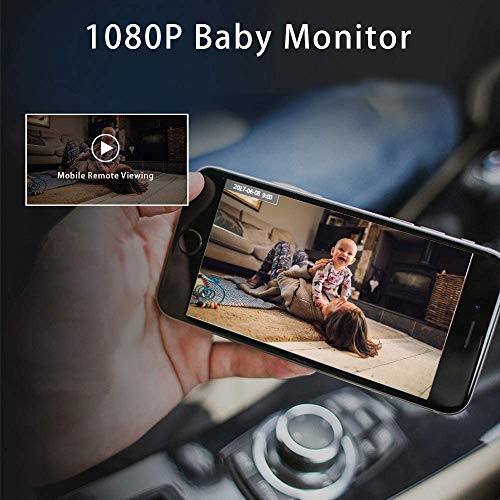Câmera WiFi 1080P interna, monitor de bebê, detecção de humanos e animais de estimação, rastreamento