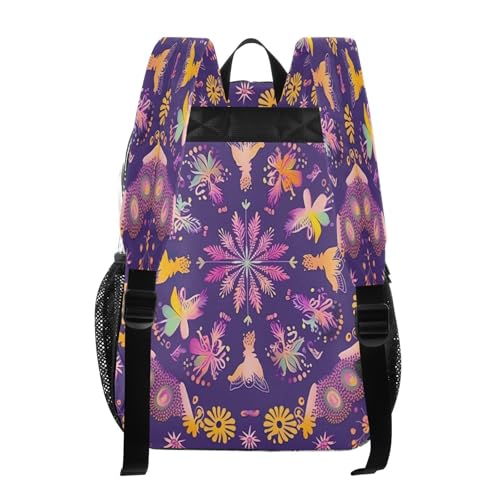 Yellow Gradient Mandala Clear Backpack - Stadium Approved Large 15.7-inch Waterproof Transparent Bag for Sports, Concerts, Work, Travel#2593