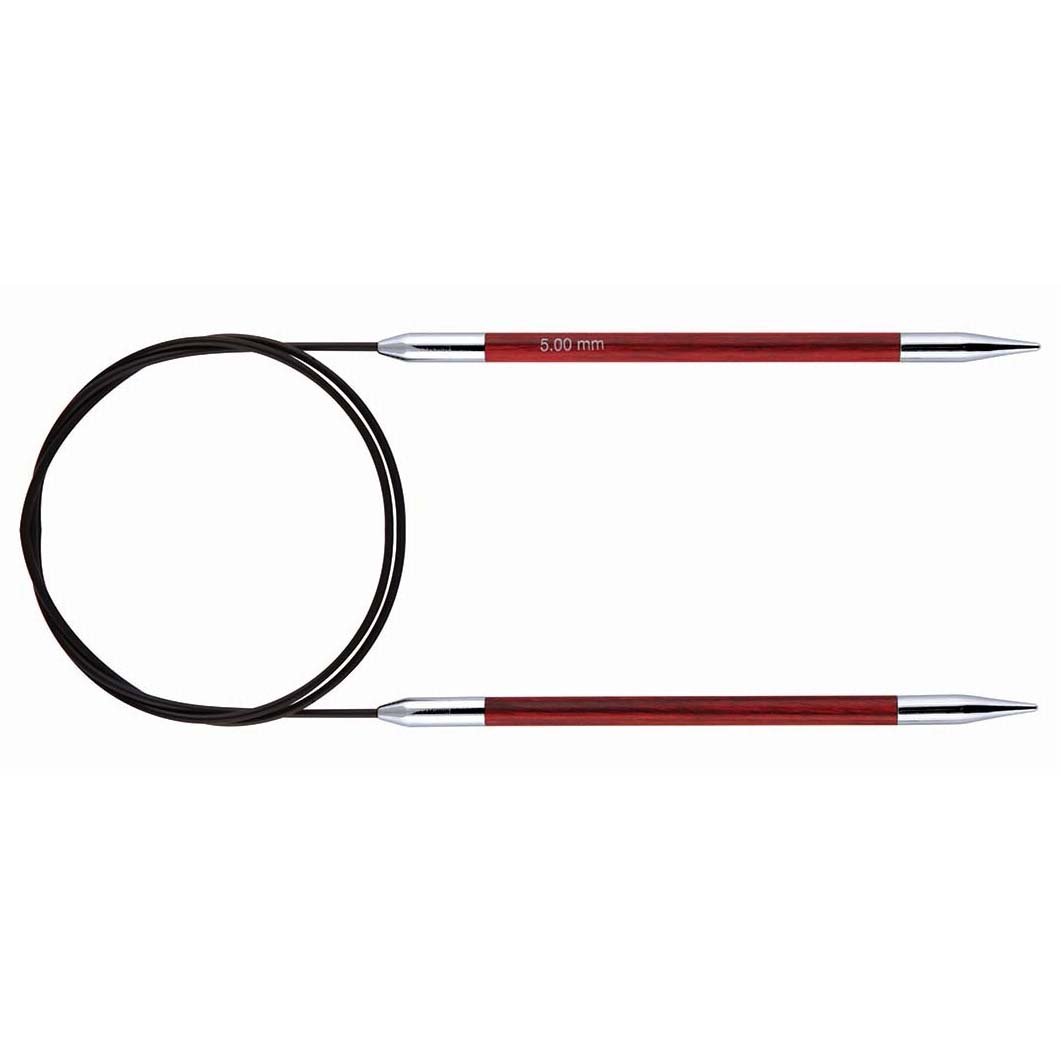 KnitPro Royale: Knitting Pins: Circular: Fixed: 150cm x 5.00mm, Birchwood, brass, Multi-Colour, 5mm