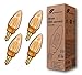 Produktbild greenandco 4x Vintage Design LED Birne zur Stimmungsbeleuchtung | E14 C35 | gold | 2W 65lm | 1800K extra warmweiß | 320° | 230V | flimmerfrei | nicht dimmbar | Edison Glühbirne