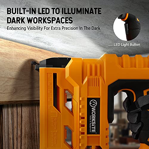 WORKSITE Cordless Brad Nailer/Stapler Kit with 1000pcs Nails and 1000pcs Staples for Home Improvement, Woodworking - Upgraded Version - Thumbnail 5